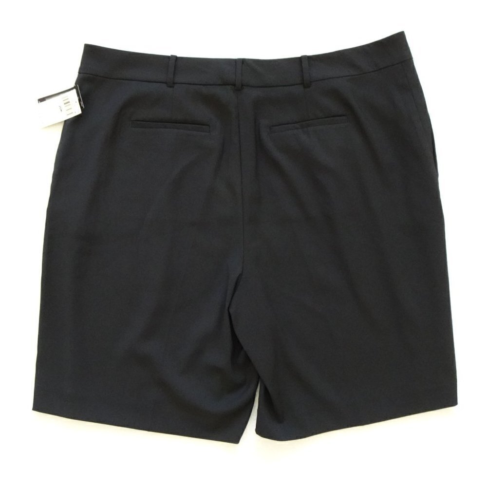 Ralph Lauren Stretch Shorts Women's Plus Size 20W Black Stretch Pleated - Picture 4 of 8